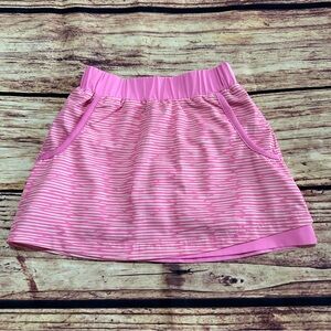 Turtles & Tees Girls Pink Striped Athletic Golf Tennis Skort XS (4T)